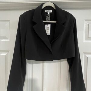 WeWoreWhat Black Cropped Blazer Jacket